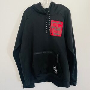 🍒 Vtg Y2K Ecko UNLTD Hoodie Sweatshirt Mens XL Black Emo Grunge Pullover Skater